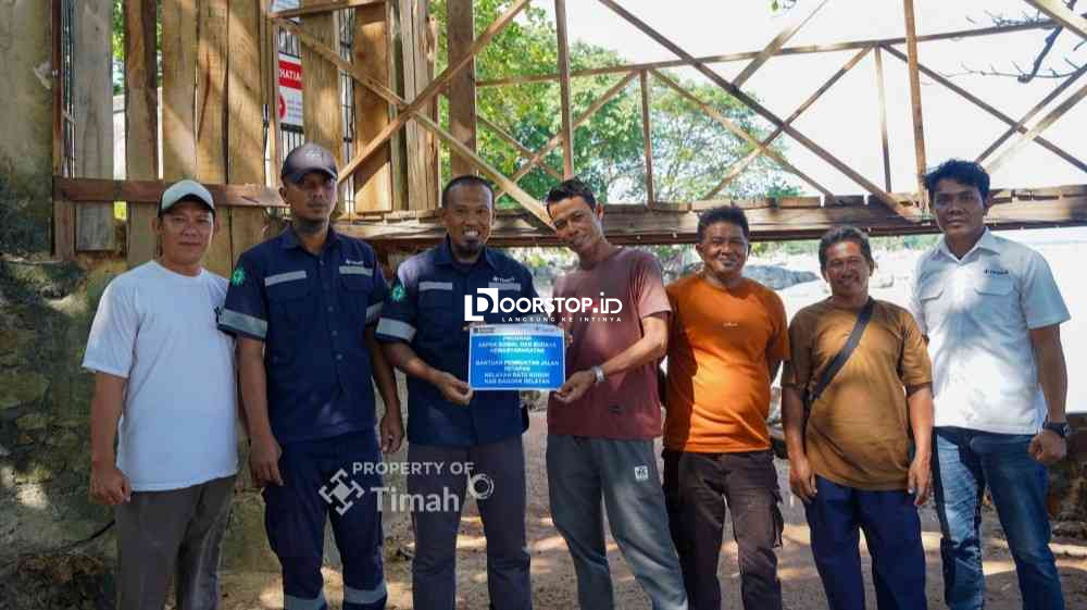 PT TIMAH Salurkan Bantuan Infrastruktur Akses Jalan Nelayan di Bangka Selatan