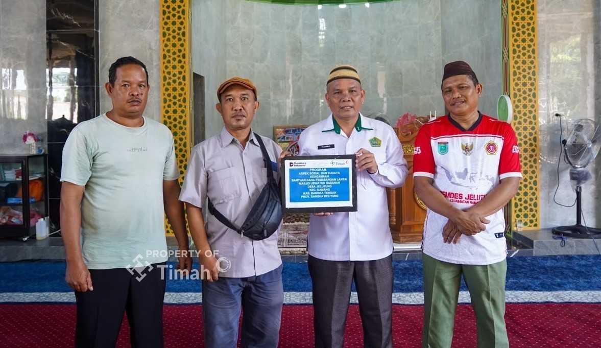 PT TIMAH Dukung Pembangunan Masjid Uswatun Hasanah Bangka Tengah