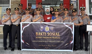Belasan Calon Perwira Polri Asal Polda Babel Donor Darah di PMI Pangkalpinang