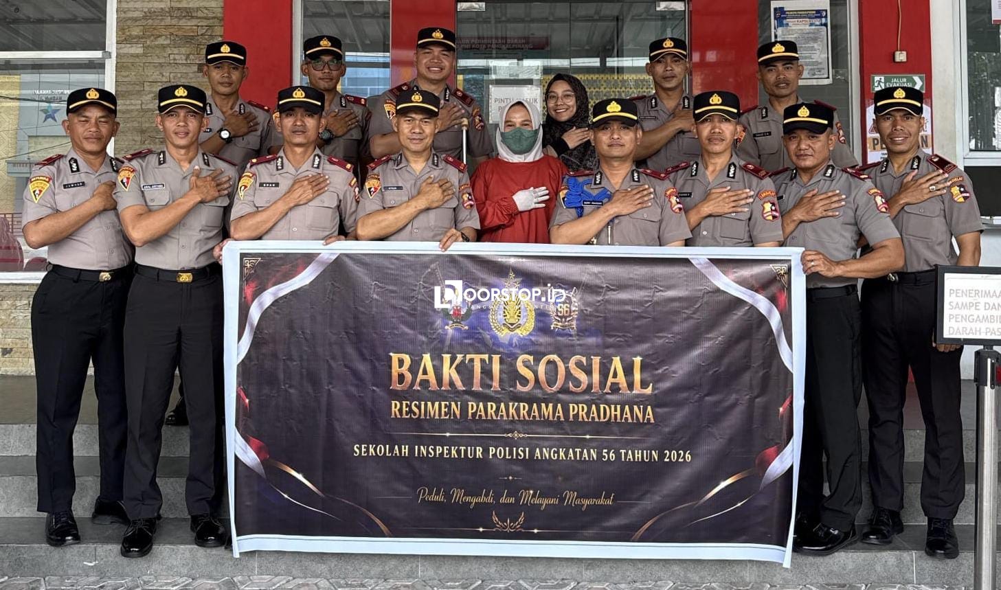 Belasan Calon Perwira Polri Asal Polda Babel Donor Darah di PMI Pangkalpinang
