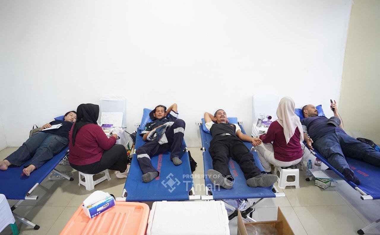Donor Darah Bulan Bakti HUT ke-50 PT TIMAH di Bangka Tengah, Terkumpul 55 Kantong