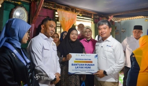 PT TIMAH Dukung GENTING BKKBN, Tiga Keluarga Terima Bantuan Rumah Layak Huni