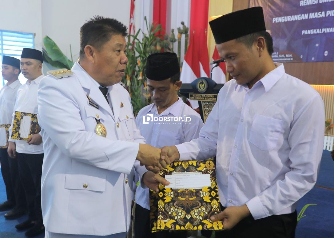 HUT ke-81 RI, Gubernur Hidayat Arsani Serahkan Remisi untuk 1.806 Warga Binaan di Babel