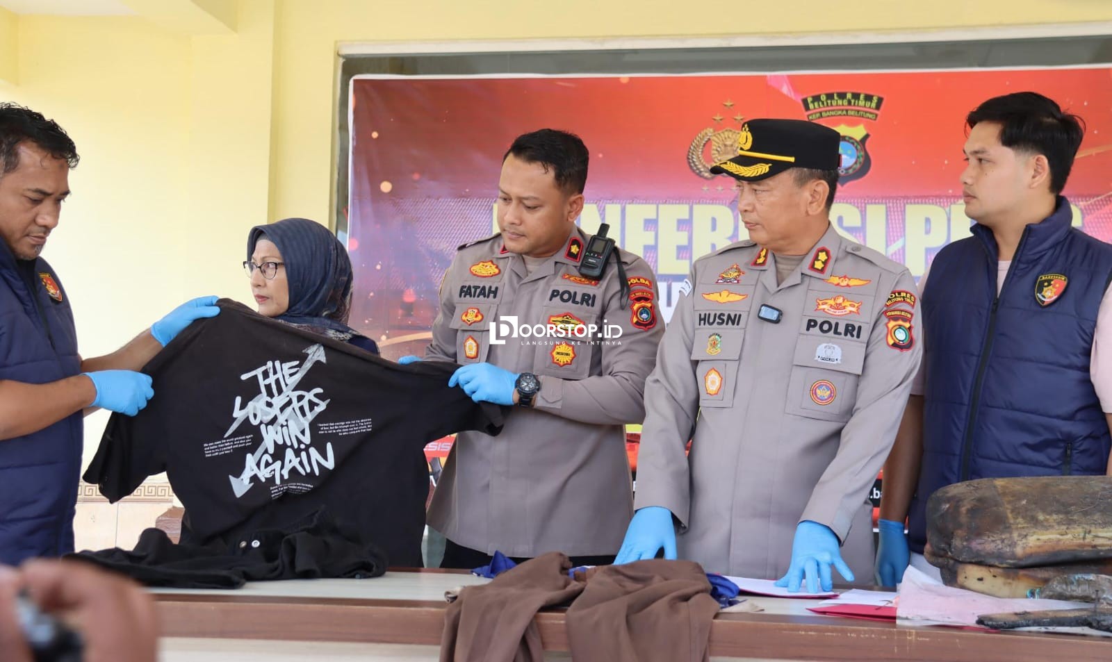Tim URC Polres Beltim Amankan 2 Anak Pelaku Pembakaran Lahan yang Viral di Medsos