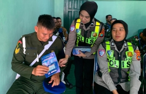 Satlantas Polres Belitung Sosialisasi Safety Riding dan Driving ke Personel TNI