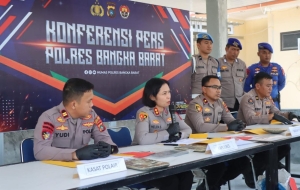 Polres Bangka Barat Gagalkan Penyelundupan 15 Balok Timah di Pelabuhan Tanjung Kalian