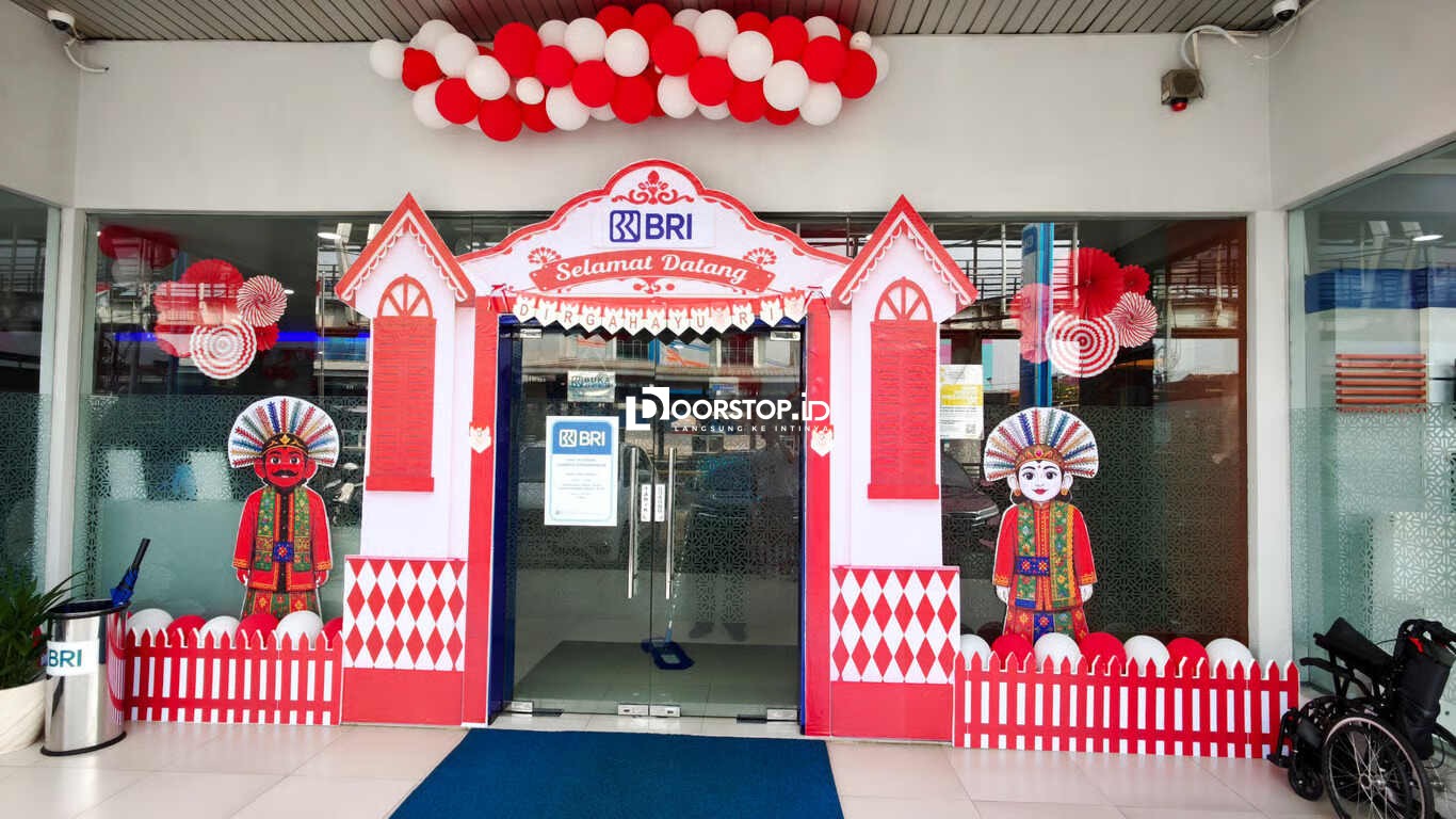 Sambut HUT ke-81 RI, BRI BO Rawamangun Semarakkan Kantor dengan Dekorasi Nuansa Merah Putih