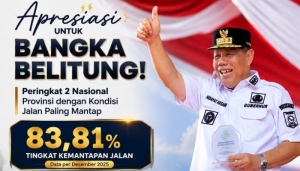 Ungguli Jawa Barat, Kondisi Jalan di Babel Termantap Kedua Nasional
