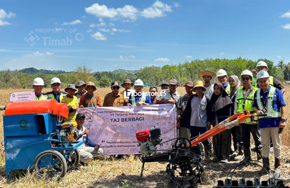 PT TAJ, Anak Usaha PT TIMAH, Dukung Ketahanan Pangan Lewat Bantuan Alat Pertanian