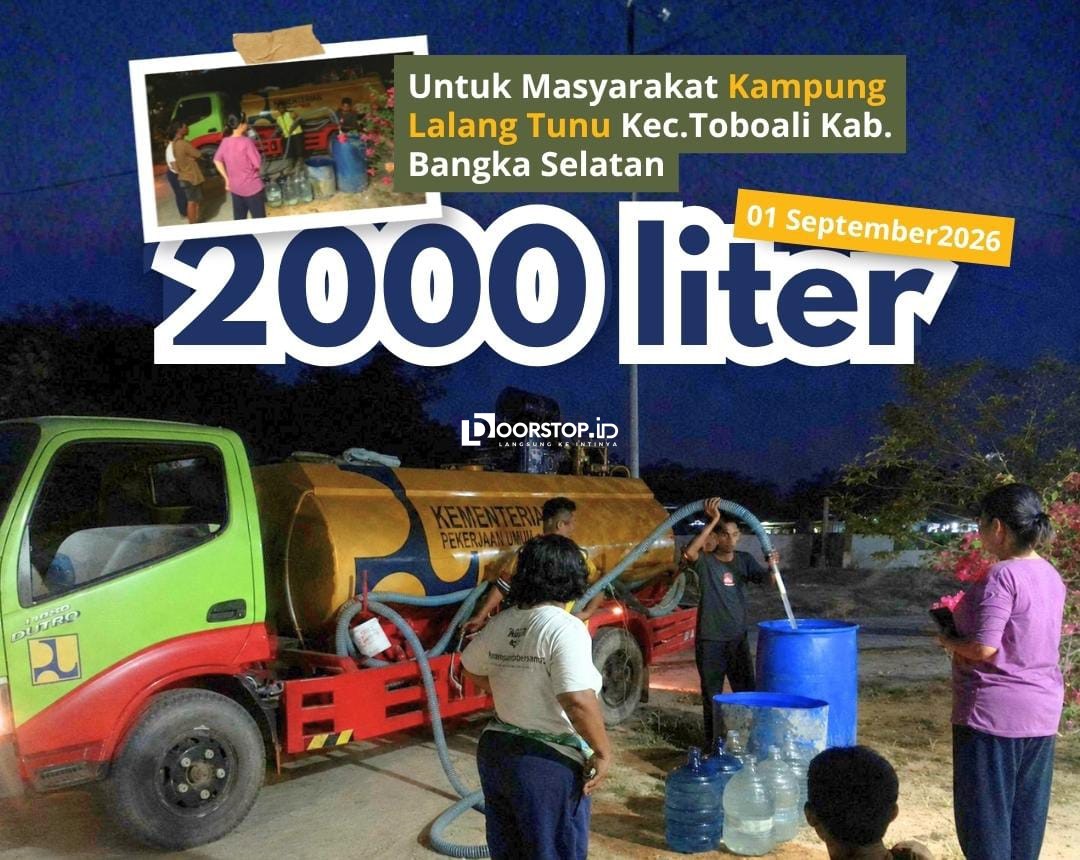 Krisis Air Bersih, Satgas Kekeringan BWS Babel Pasok 2.000 Liter Air ke Kampung Lalang Tunu dan Dusun Pairam Toboali
