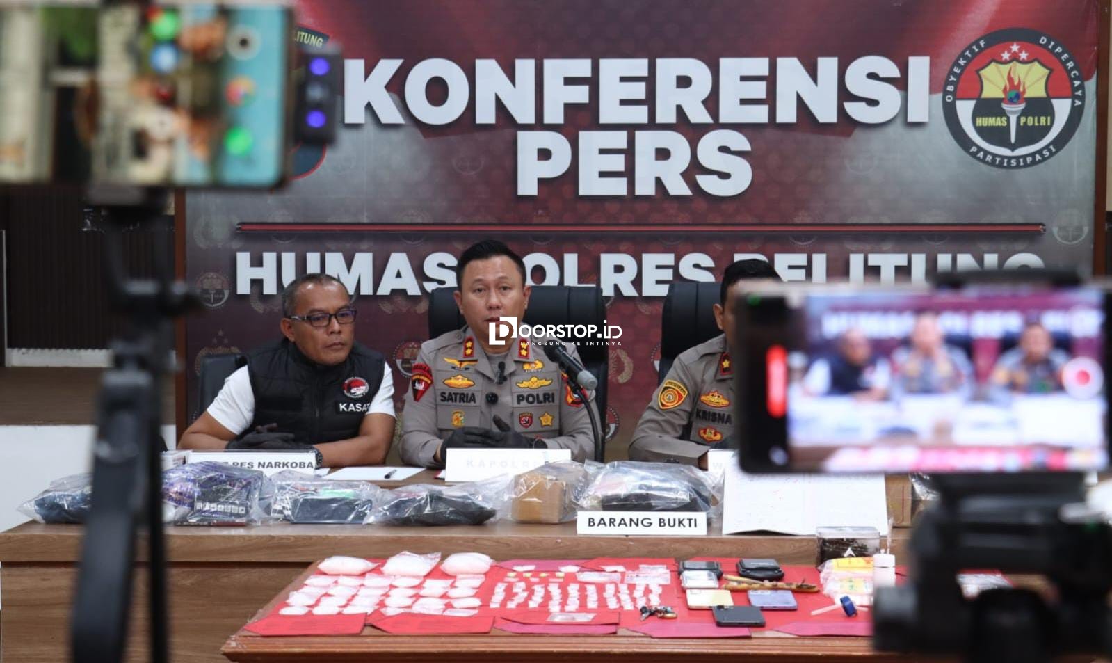 Polres Belitung Sita 607 Gram Sabu dan Ekstasi, 3 Tersangka Diamankan