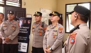 Sambangi Polsek Selat Nasik, Kapolres Belitung Tekankan Soliditas Jajaran