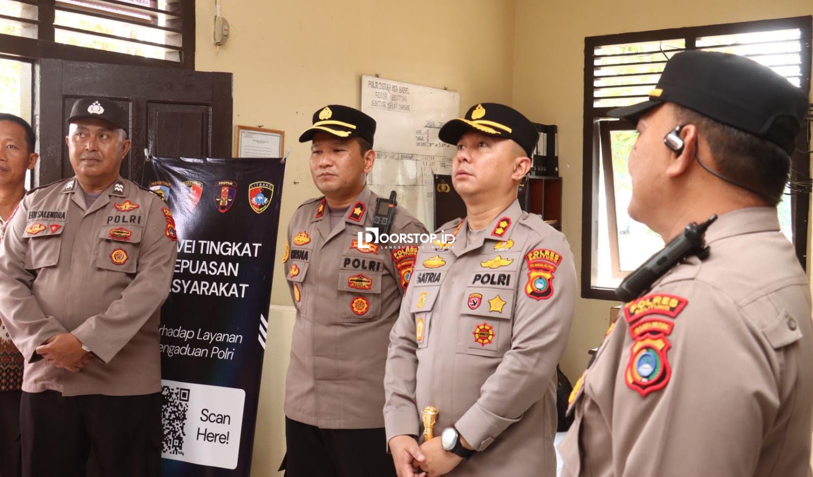 Sambangi Polsek Selat Nasik, Kapolres Belitung Tekankan Soliditas Jajaran
