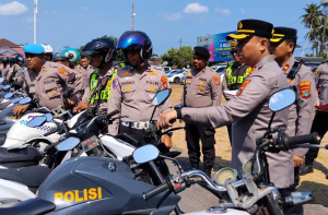 Pastikan Kendaraan Siap Operasional, Kapolres Belitung Laksanakan Pemeriksaan Ranmor R2 dan R4