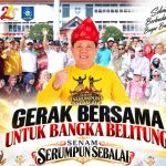 Sambut HUT Ke-26 Babel, Gubernur Hidayat Arsani Gagas Senam Serumpun Sebalai