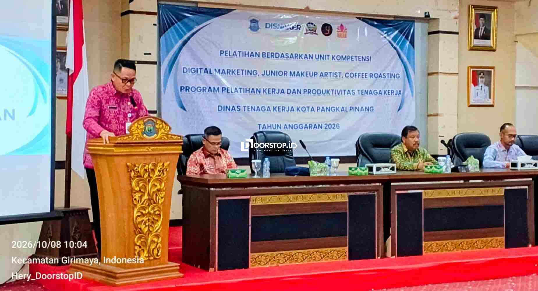 Disnaker Pangkalpinang Genjot Kompetensi Kerja Lokal Lewat Pelatihan Vokasi Tiga Sektor