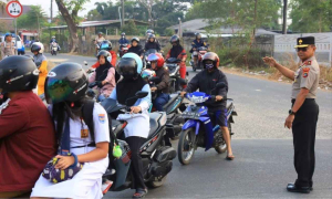 Pantau ’Strong Point’ Pagi, Wakapolda Babel Turun Langsung Pastikan Kelancaran Lalu Lintas