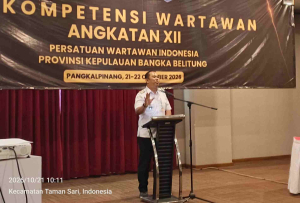 Buka UKW PWI Babel Angkatan XII, Kepala Diskominfo Babel Eko Sentosa Tekankan Pentingnya Integritas Jurnalis