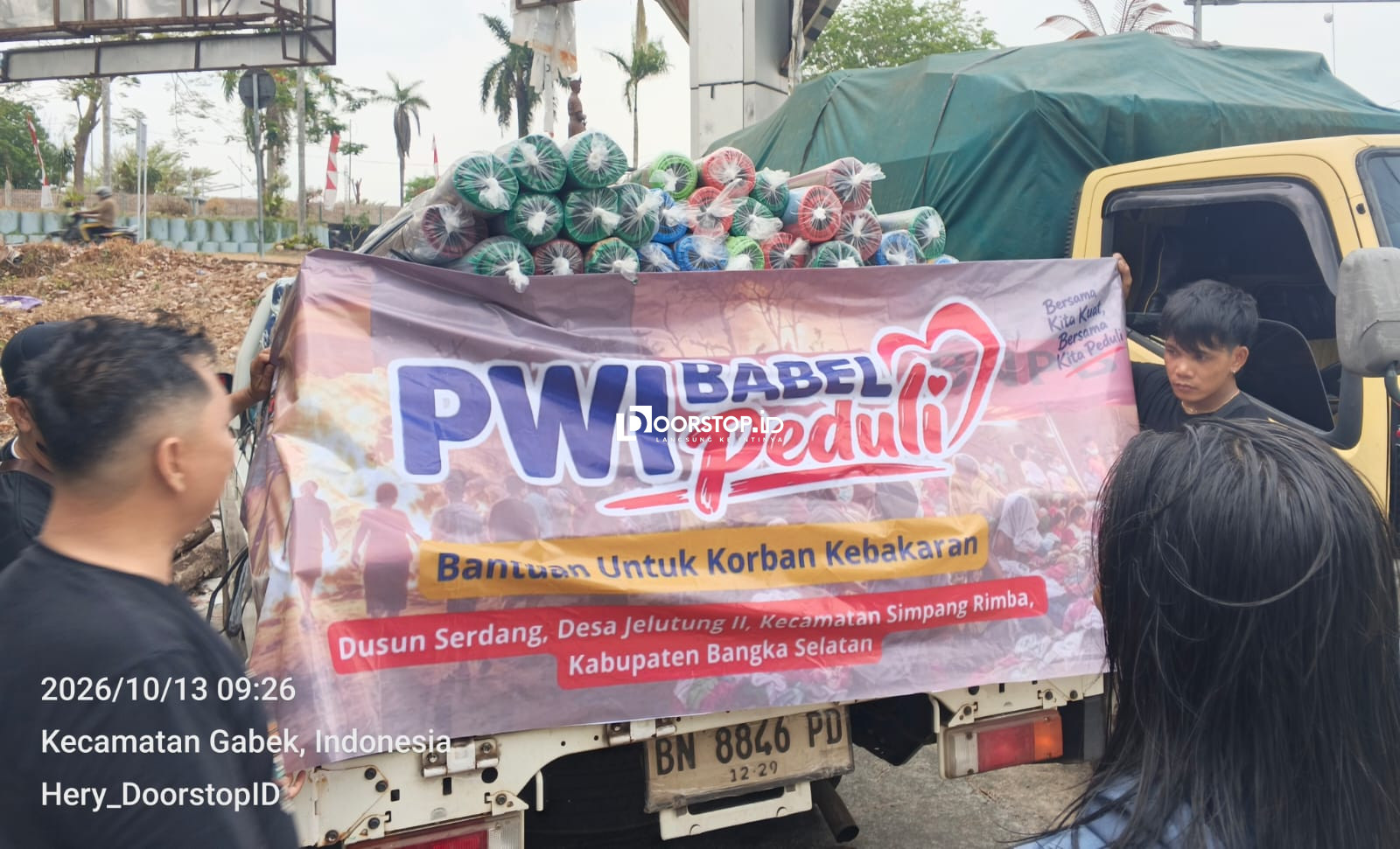 PWI Babel Siapkan Tiga Armada Logistik Angkut Bantuan ke Pengungsian Kebakaran Serdang Pagi Ini