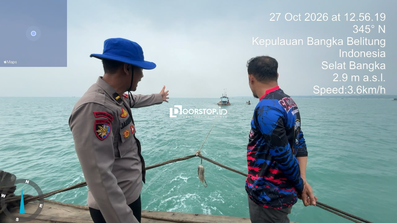 Polres Bangka Barat Tarik Paksa Tiga Ponton Tambang Ilegal di Tembelok-Keranggan