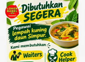 Lempah Kuning Daun Simpur Buka Lowongan Kerja untuk Dua Posisi